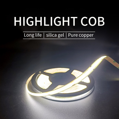 4mm Width COB LED Strip Light Battery Operated Multi Colour
