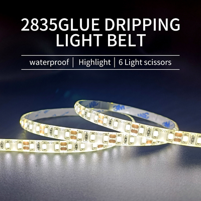 SMD 2835 Rigid LED Strip Lights IP65 Glue Dripping Waterproof Lamp 12V/24V