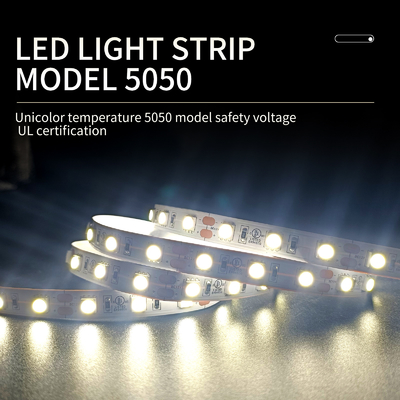 Monochrome SMD 5050 LED Strip Light 12V 24V With Remote Control Switch