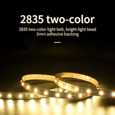 IP30 12V 24V Neon SMD 2835 LED Strip Band Dual Color Temperature