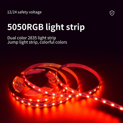 Waterproof 5050 SMD RGB LED Strip Light 12V Low Voltage Double PCB