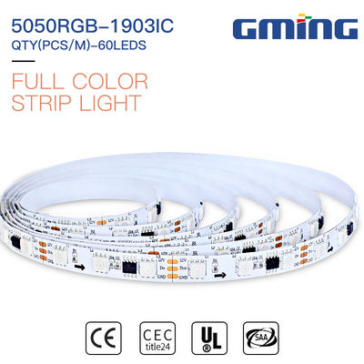 Ra80 10mm Pcb 12W 520-530nm SMD RGB LED Strip Light