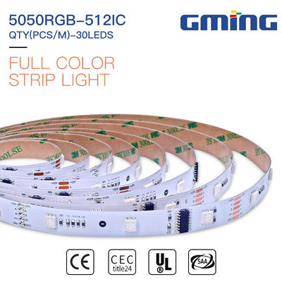 2Oz PCB 10MM Width 6W 630nm 5050 LED Strip Light 12/24VDC